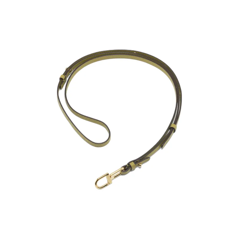 Delvau Alpina Calf Grain Calfskin Bag Strap Women's Olive Green-0