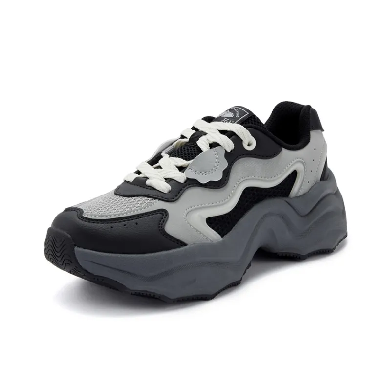 361° Dumpling Anti Slip Wear Resistant Low Top Casual Shoes Women's Obsidian Black-1