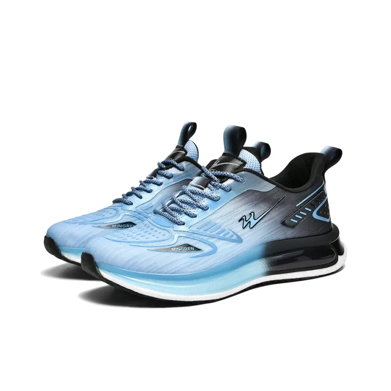 Binary Cushioning Rebound Lightweight Breathable Slip Resistant Low Top Running Shoes Unisex Ice Blue-2
