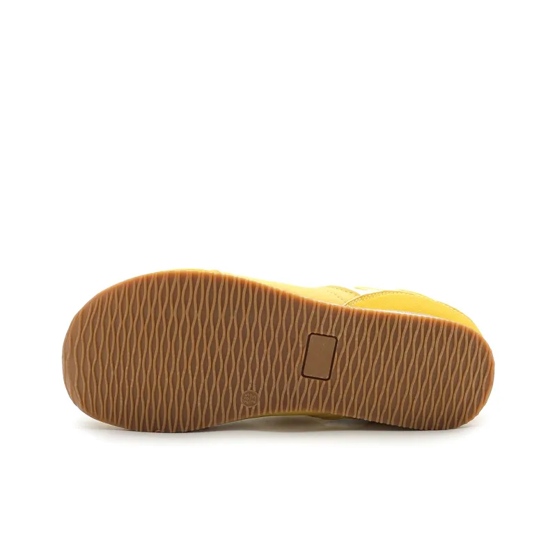 DEERWAY Height Increasing Abrasion Resistant Lightweight Breathable Slip Resistant Low Top Casual Shoes Women's Lemon-5