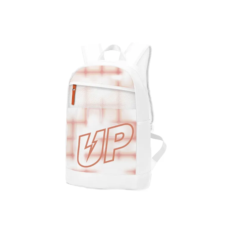 TURN UP Polyester Backpack Unisex White-1