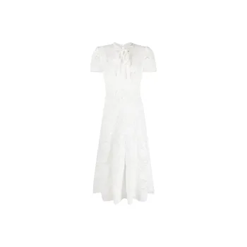 Self portrait Crossover detail Laced Midi Dress