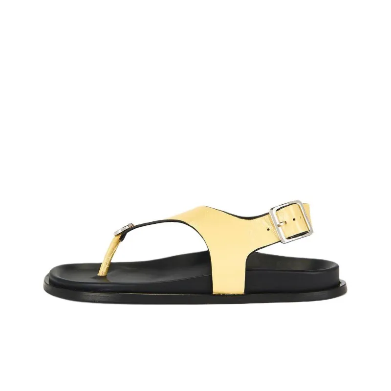 ALOHAS One Strap Sandals Women's Yellow-0