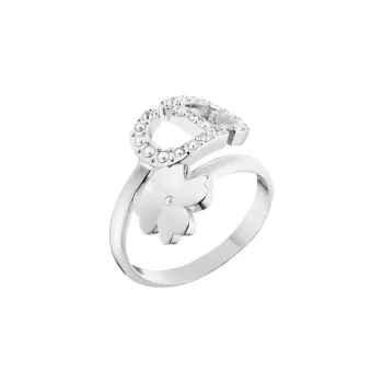 DIOR Crystal Rings Women's Silver