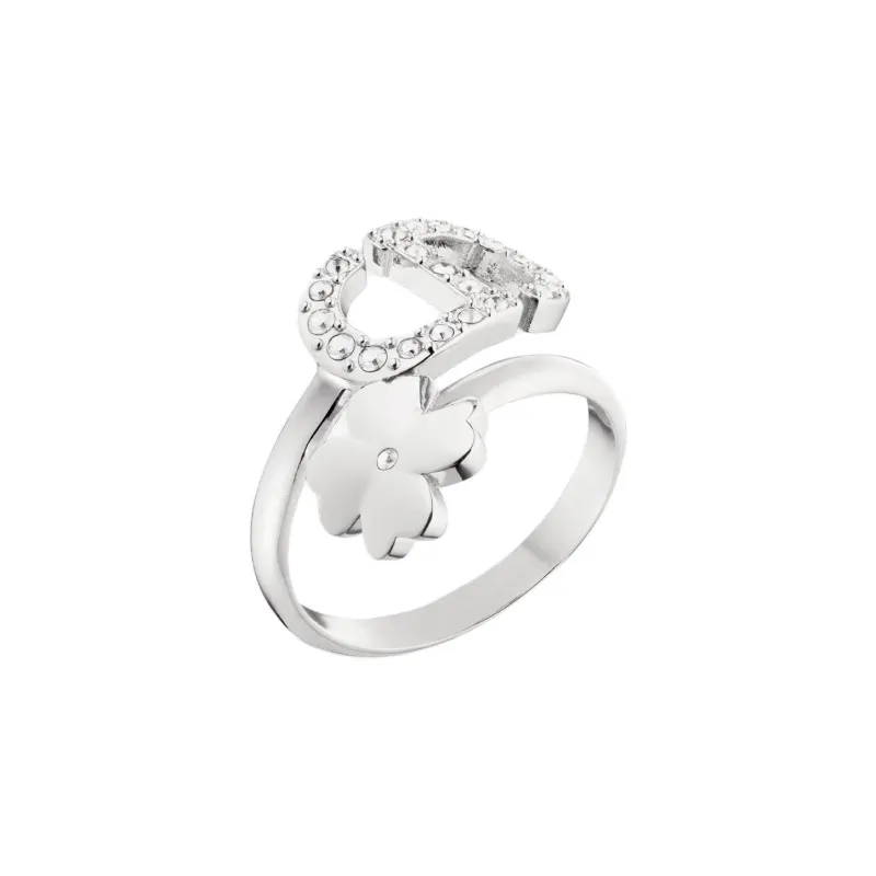 DIOR Crystal Rings Women's Silver-0