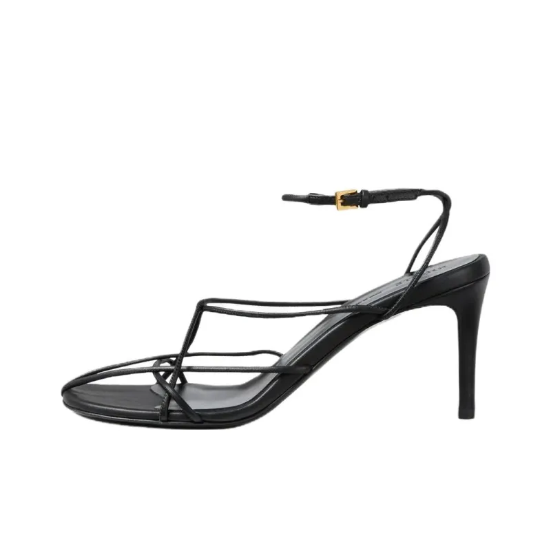 KHAITE Loulou One Strap Sandals 7.5cm Women's Black-0