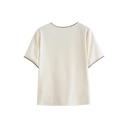 HDFULERN T Shirts Women's Beige-1