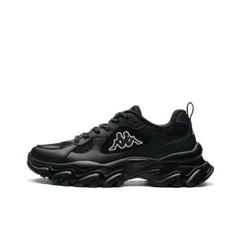 Kappa Back to Back Abrasion Resistant Height Increasing Low Top Chunky Sneakers Unisex Black