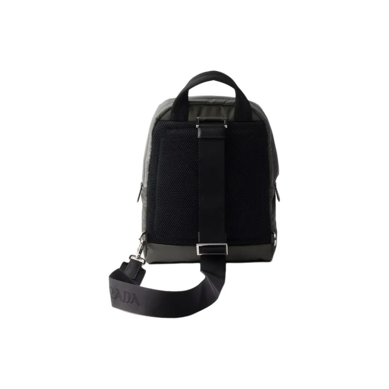 PRADA Re Nylon Backpack Men's Black Gray-2