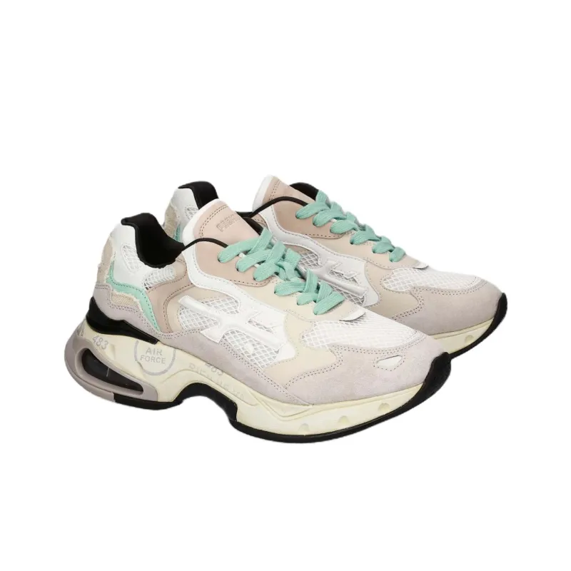PREMIATA Sharky Low Top Casual Shoes Women's White-3