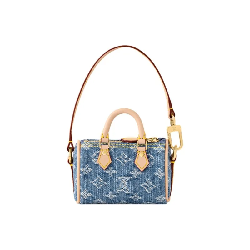 LOUIS VUITTON Takashi Murakami Collaboration Speedy Cotton Bag Accessory Mini Women's Blue-2