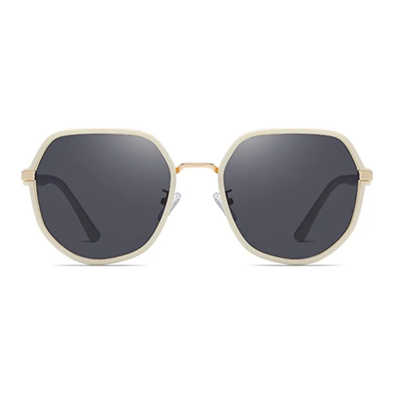 AAJF TR/Memory Plastic Metal Round Sunglasses Women's-7