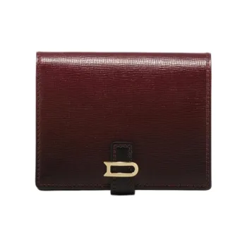 Delvau Calfskin Wallet Unisex Red