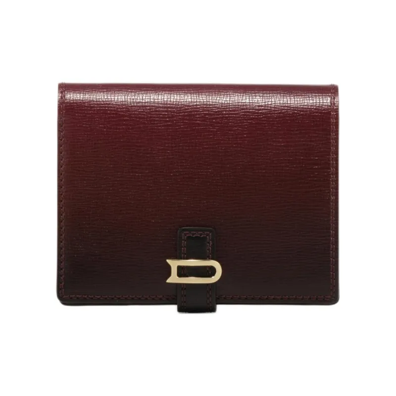 Delvau Calfskin Wallet Unisex Red-0