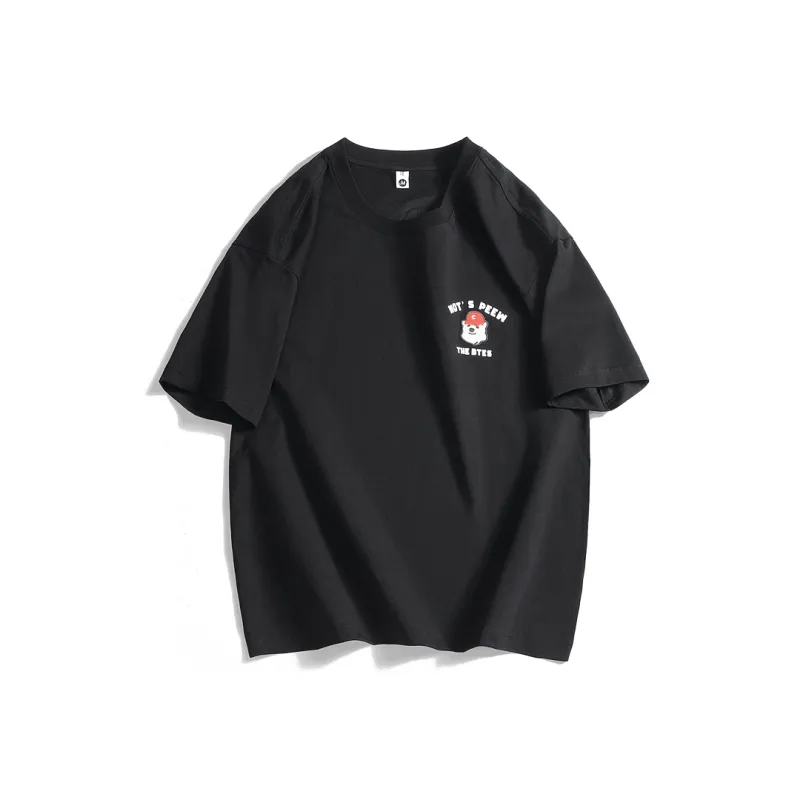 WOSAWE Summer Trendy Embroidery Crew Neck Base Layer Half Sleeve Unisex-2