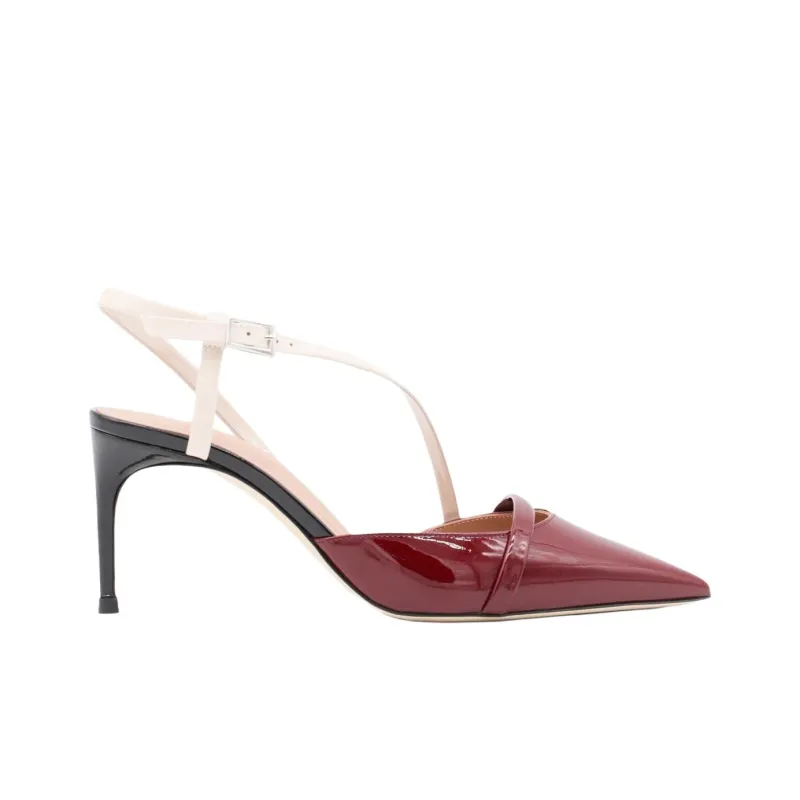 Malone Souliers Valeria Slim Heel High Heels 7cm Women's Red-1