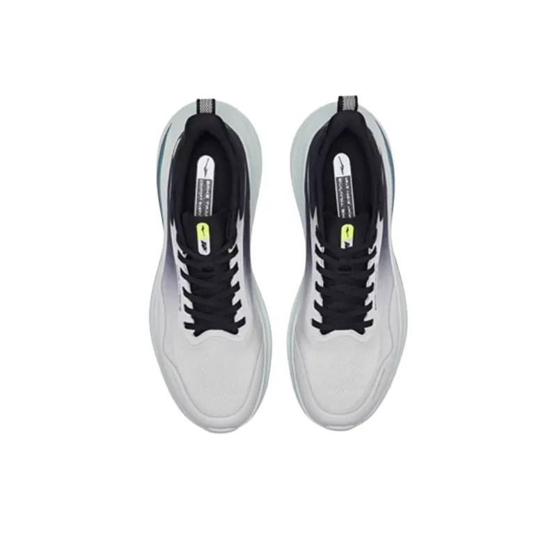 Erke Cloud Motion Anti Slip Wear Resistant Low Top Training Sprint Running Shoes Men's Black Gray-2