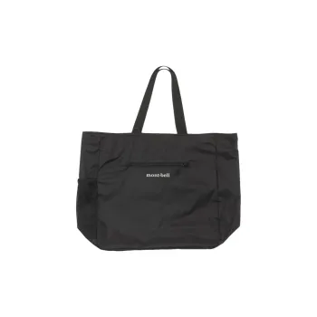 MONTBELL Nylon Tote Bag, Shopping Bag, Shoulder Bag, Handbag Large Size Unisex Black