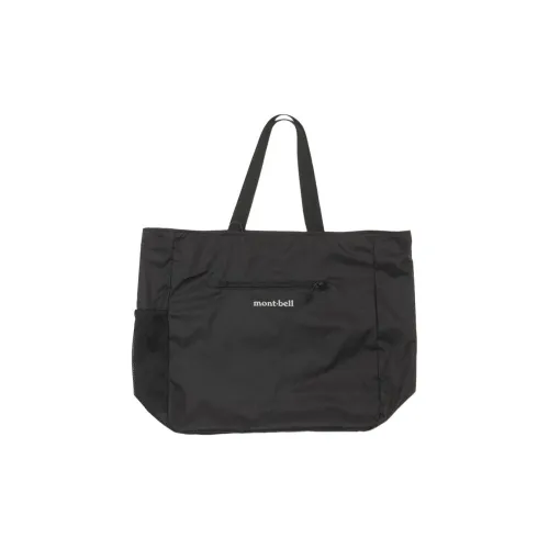 MONTBELL Nylon Tote Bag, Shopping Bag, Shoulder Bag, Handbag Large Size Unisex Black