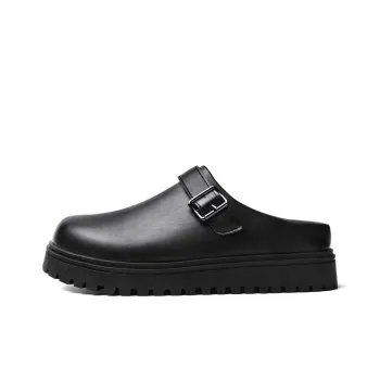 ROBINHOOD Odor Resistant Abrasion Resistant Slip Resistant Antibacterial Closed Toe Slippers Men's Black Box Included