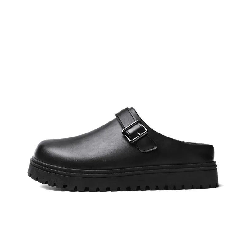 ROBINHOOD Odor Resistant Abrasion Resistant Slip Resistant Antibacterial Closed Toe Slippers Men's Black Box Included-0