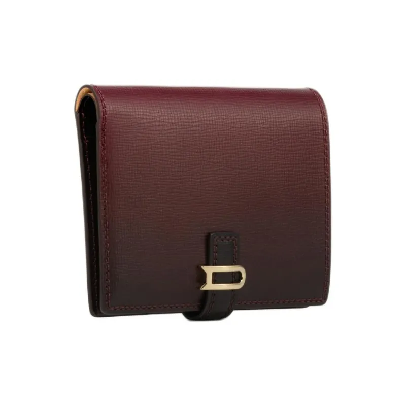 Delvau Calfskin Wallet Unisex Red-1