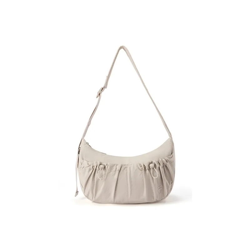 FILA FUSION Fabric Shoulder Bag Unisex Sue Beige Khaki-0