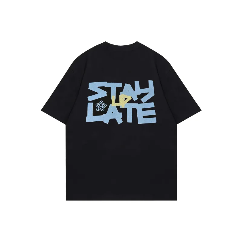 STAY UP LATE T Shirt Unisex Black-1