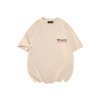 TONYKRZ T Shirts Unisex Light Beige Apricot