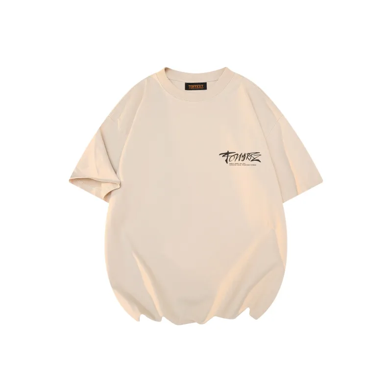 TONYKRZ T Shirts Unisex Light Beige Apricot-0