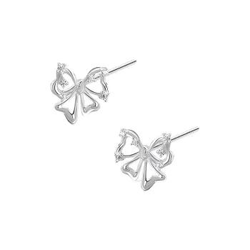 ETAHLOVE Sterling Silver 999 Fine Silver Stud Earrings Women's