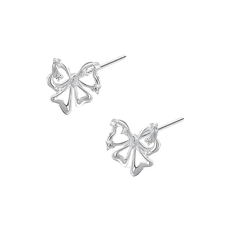 ETAHLOVE Sterling Silver 999 Fine Silver Stud Earrings Women's-0