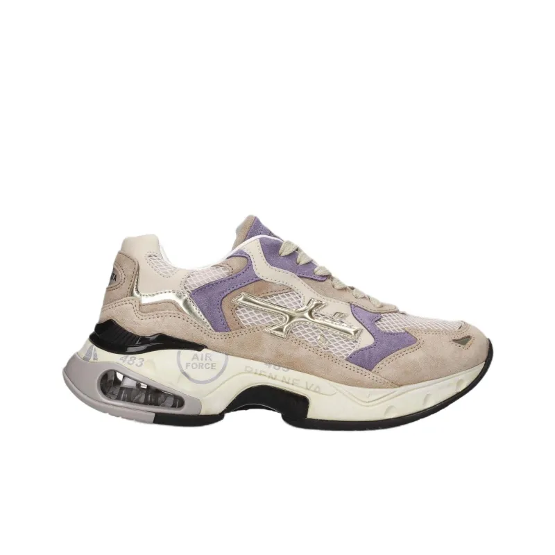 PREMIATA Sharky Low Top Casual Shoes Women's Beige-1