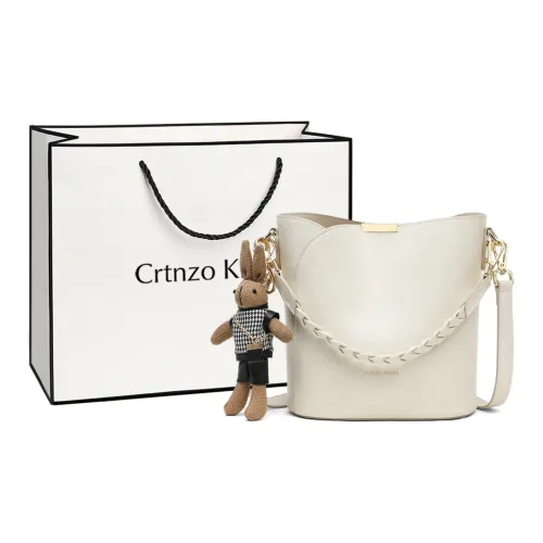Crtnzo Kroez PVC Shoulder Bag, Crossbody Bag, Handbag Women's Ecru