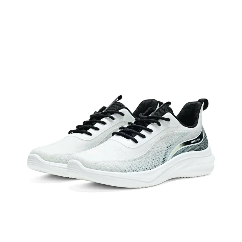 Warrior Shock Absorbers Slip Resistant Breathable Low Top City Commute Running Shoes Men's Beige Black-1