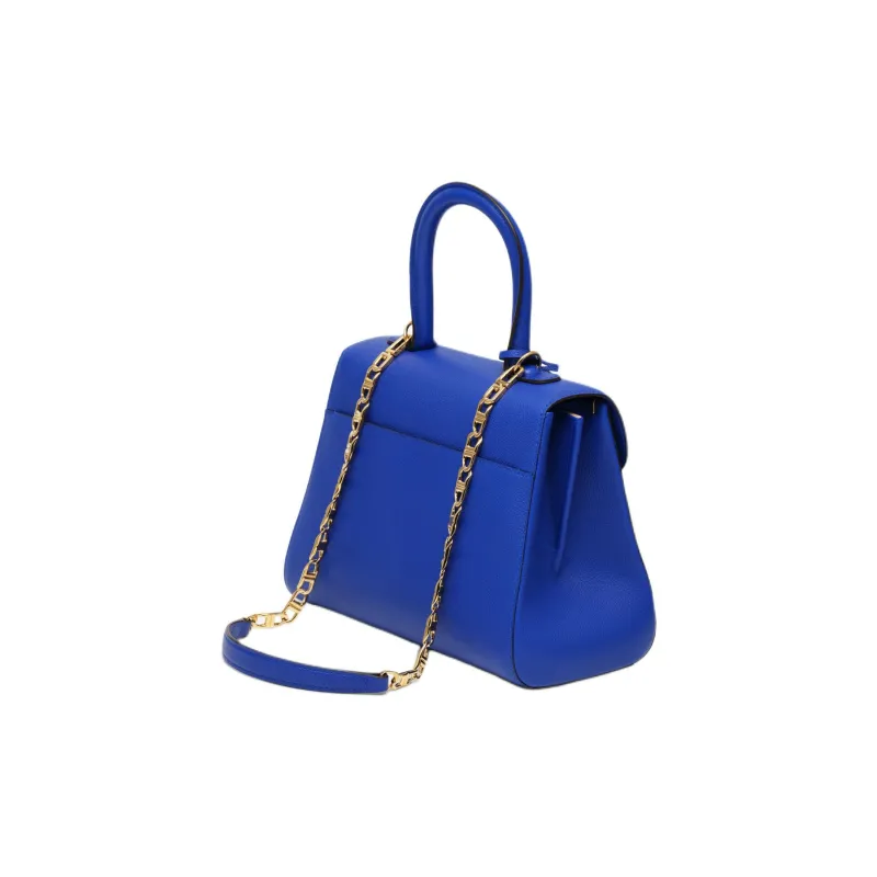 Delvau Calfskin Bag Strap Unisex Blue-1