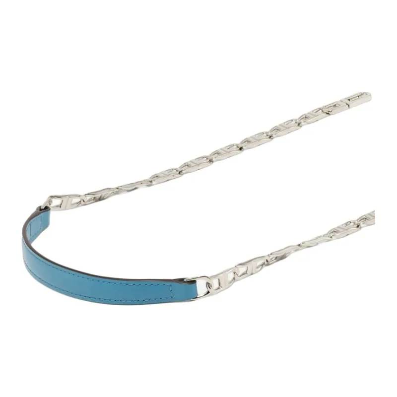 Delvau Calfskin Bag Strap Unisex Light Blue-2