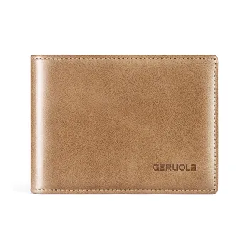 Gorora Top Grain Cow Leather Driver's License Leather Pouch, Card Holder Unisex Khaki/Black/Coffee