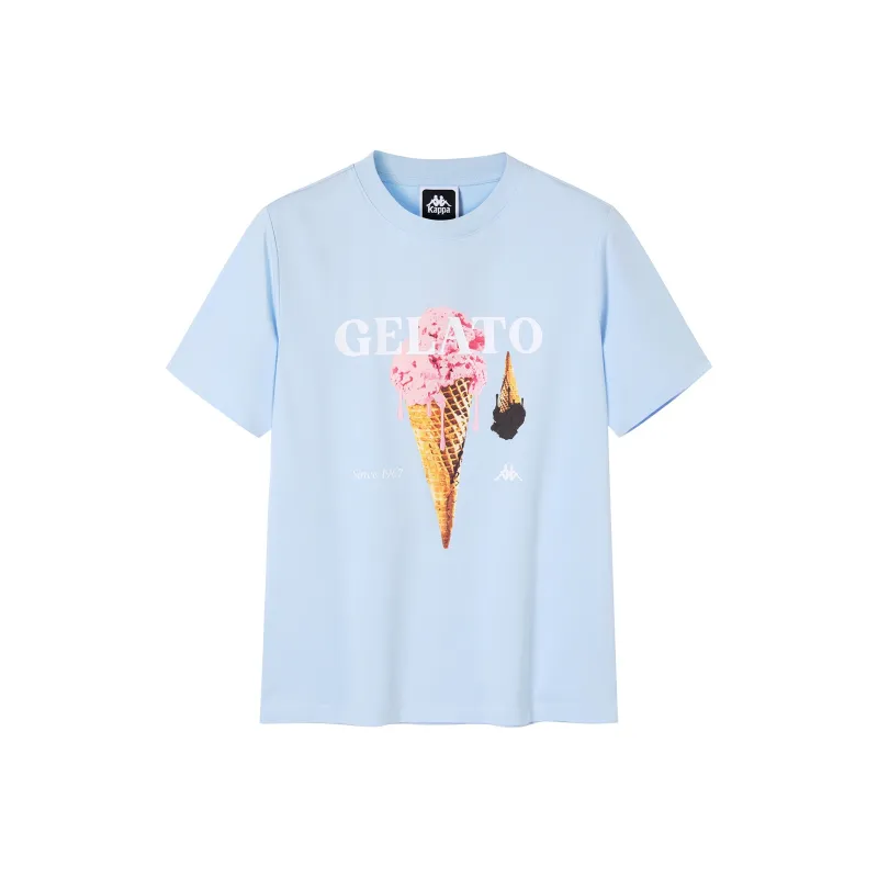 Kappa Striped Patchwork Casual Loose Fit Versatile Comfortable T Shirt Unisex-7
