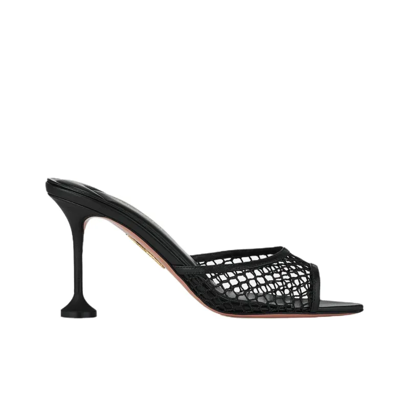 AQUAZZURA Slide Slippers 8.5cm Women's Black-1