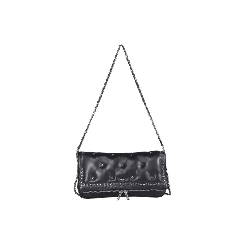 Zadig & Voltaire Lambskin Clutch Women's Black-2