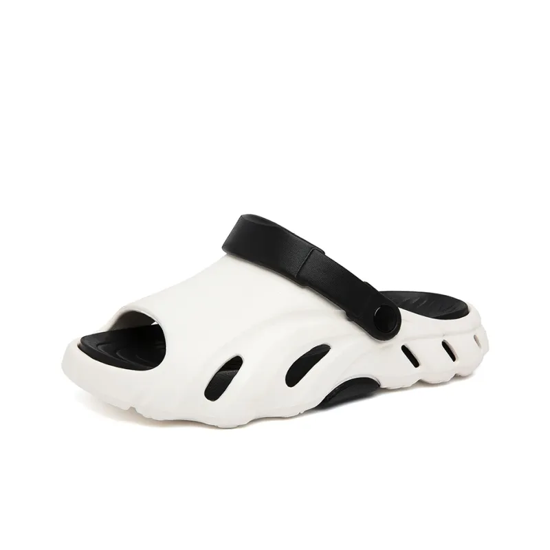 NMR Beach Sandals Men Black Orange/White/Khaki Brown-6