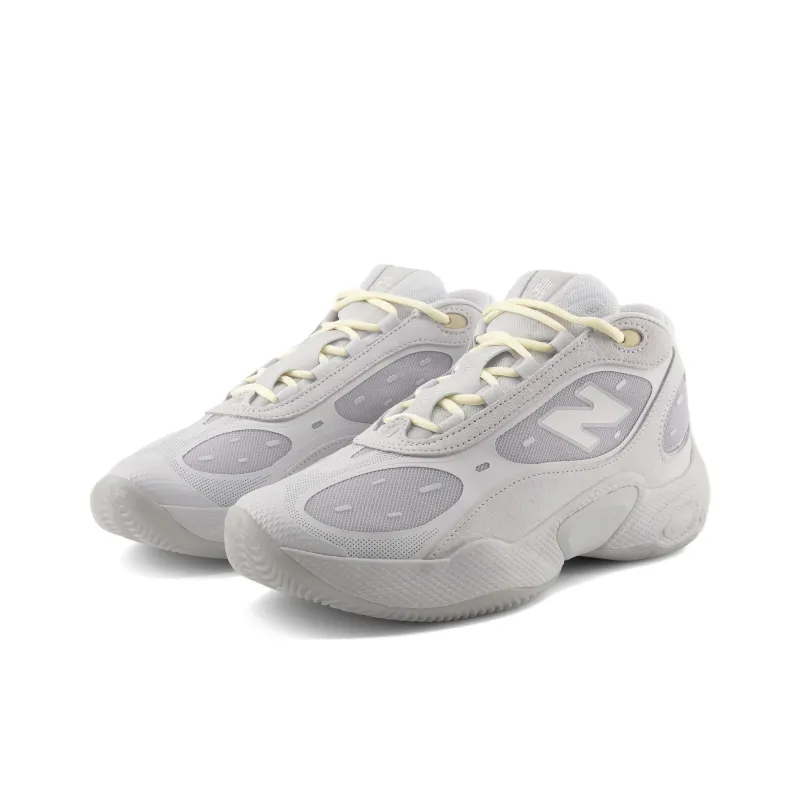 New Balance NB Fresh Foam BB V3 Breathable And Wear resistant Mid Top Basketball Shoes Unisex Light Gray Purple-2