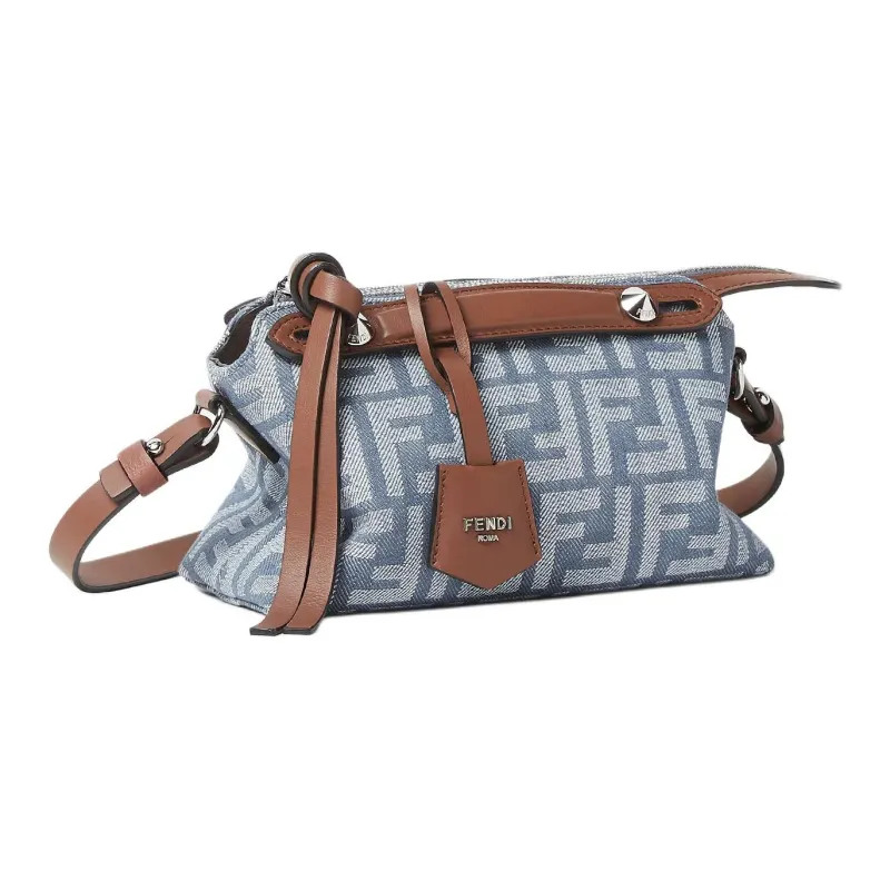 FENDI By The Way Series Polyester Shoulder Bag, Crossbody Bag, Handbag Mini Women's Blue-2