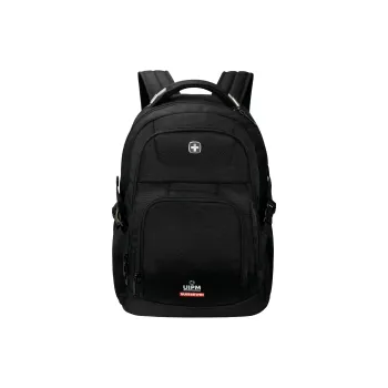 SUISSEWIN Polyester Laptop Backpack Men's Black