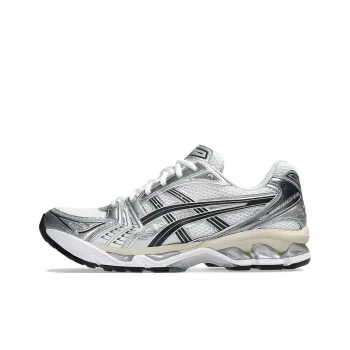 Asics Gel Kayano 14 Abrasion Resistant Breathable Low Top Casual Running Shoes Unisex Silver White