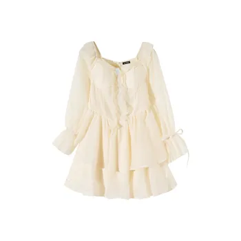 Qiuerle Long Sleeved Dress Women's