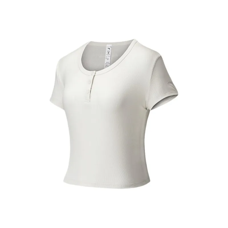Anta Variety Training Collection T Shirt Women's Numbers Mist Gray-0