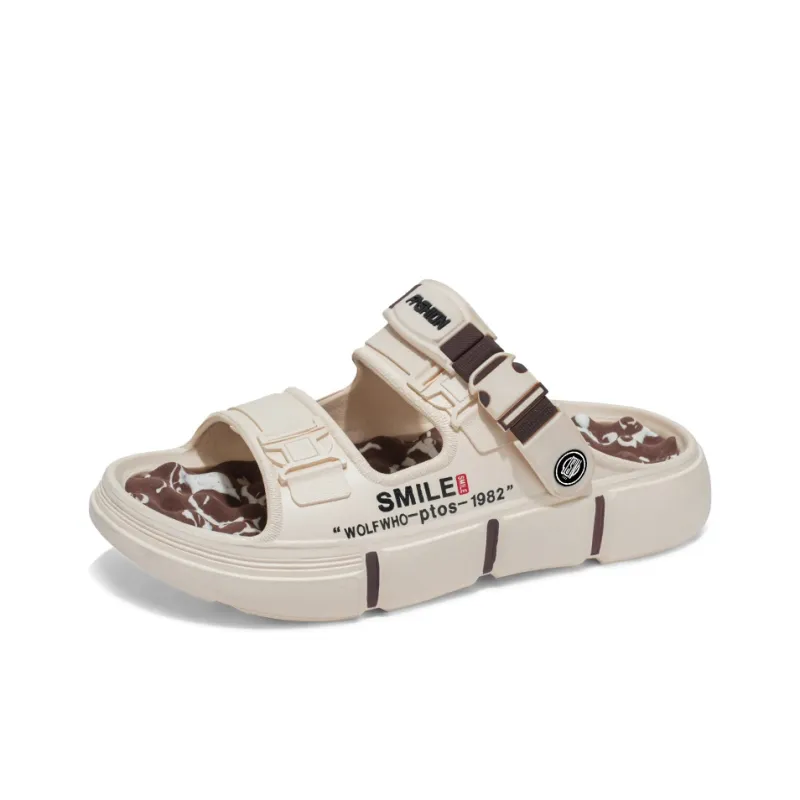 JEANSWEST Beach Sandals Men White-8