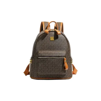 Teddy Bear Collection Pu Backpack Women's Coffee/Ecru/Pink/Black